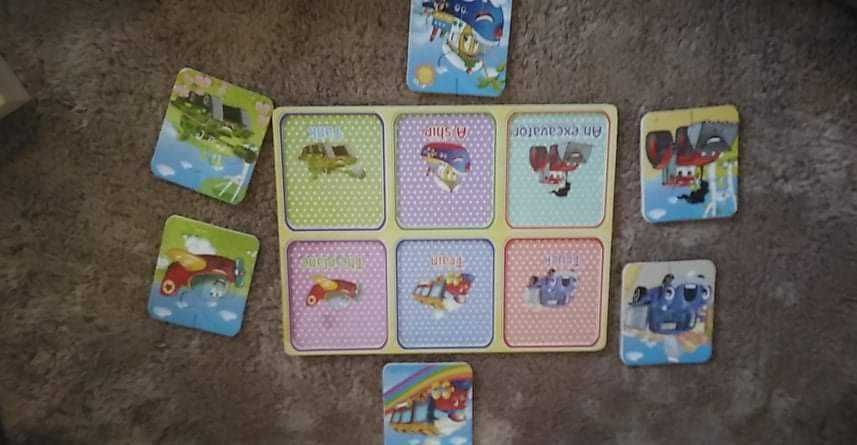 Puzzle drewniane pojazdy
