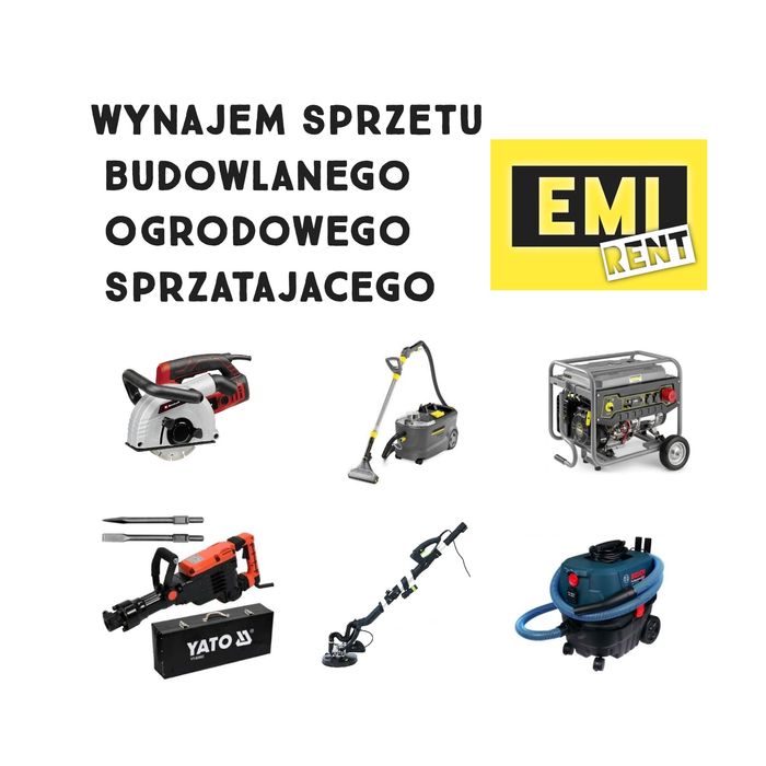 'Wynajem karcher odkurzacz piorący przemysłowy młot szlifierka żyrafa