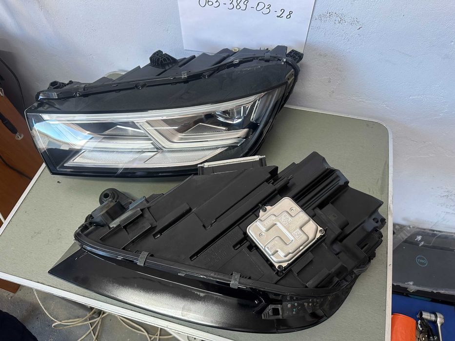 Фары фара фари FULL LED AUDI Q5 A80 дорест 2017 2018 2019 2020 комплект БУ левая правая