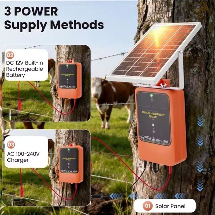 Cerca Eletrica c/ Painel Solar e Bateria