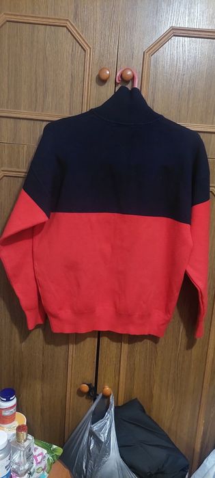 Sandro paris • Vega color block quarter zip sweater WITH FLAWS
