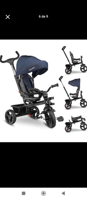 Carrinho de bebê que vira triciclo