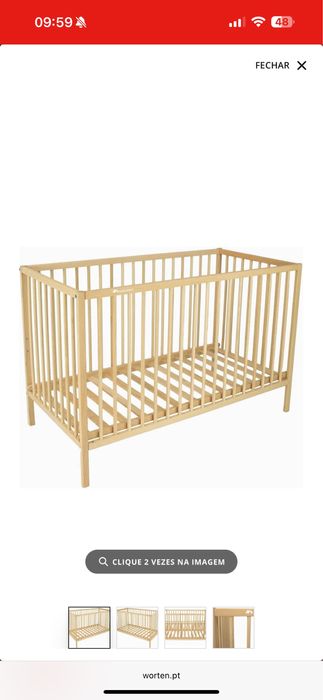 Berço ikea novo sem marcas de uso