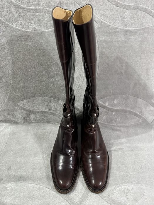 Truman's Handmade Leather High Boots Heel Brown 38 skórzane wysokie kozaki na obcasie