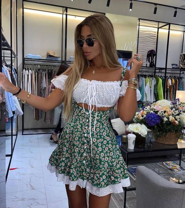 Женское платье топ+ юбка