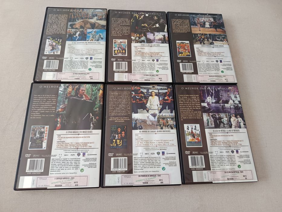 Conjunto de DVDs o melhor das artes marciais