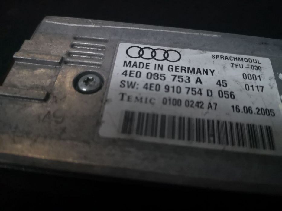 Centralina MMI Multimedia Radio Audi a8 d3 4e0 2003- EPC
