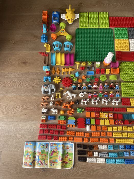 Lego duplo cyrk 10504,wesole miasteczko 10840, zest.starowy, podstawa
