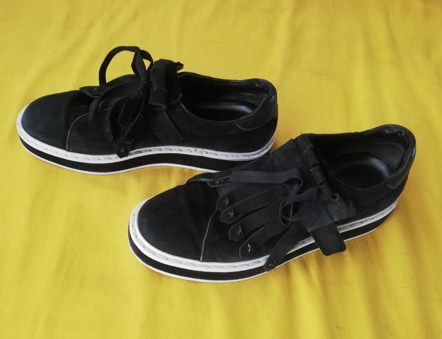 Kennel & Schmenger sneakersy na rzep zamsz 38 wkładka 24,5cm frędzle