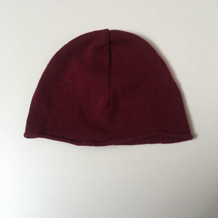 Винтажная шерстяная шапка бини Made in Italy raw edge beanie Y2K