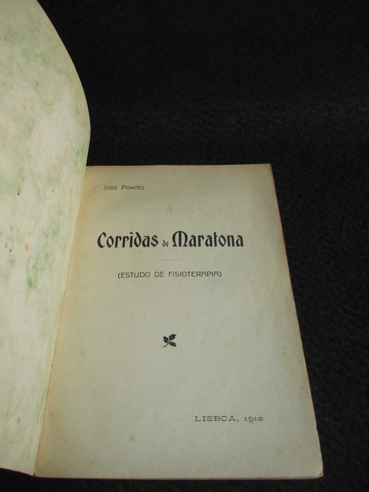 Livro Corridas de Maratona Estudo Fisioterapia José Pontes 1912 Autogr