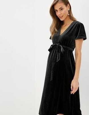 GAP aksamitna kopertowa sukienka ciążowa S