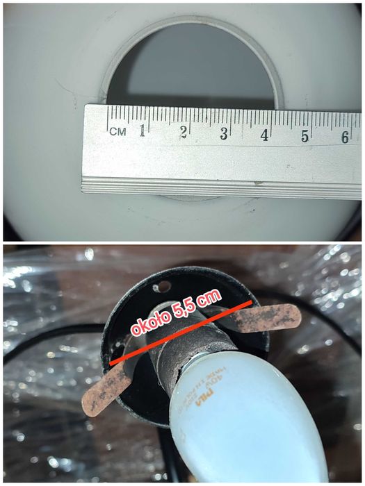 Żyrandol lampa sufitowa Teldon 1 czarna okrągłe klosze PRL