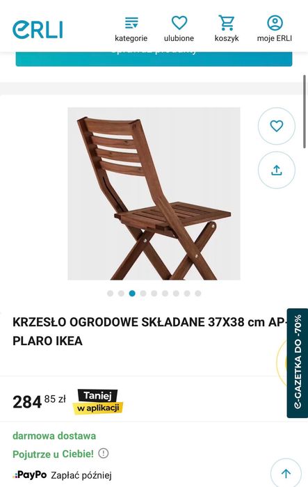 Zestaw ogrodowy Ikea Applaro - 4 krzesła 2 leżaki 1 stół 1 ławka