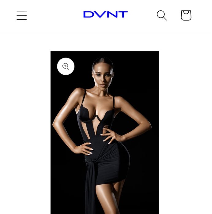 Стильна чорна сукня від українського бренду DVNT