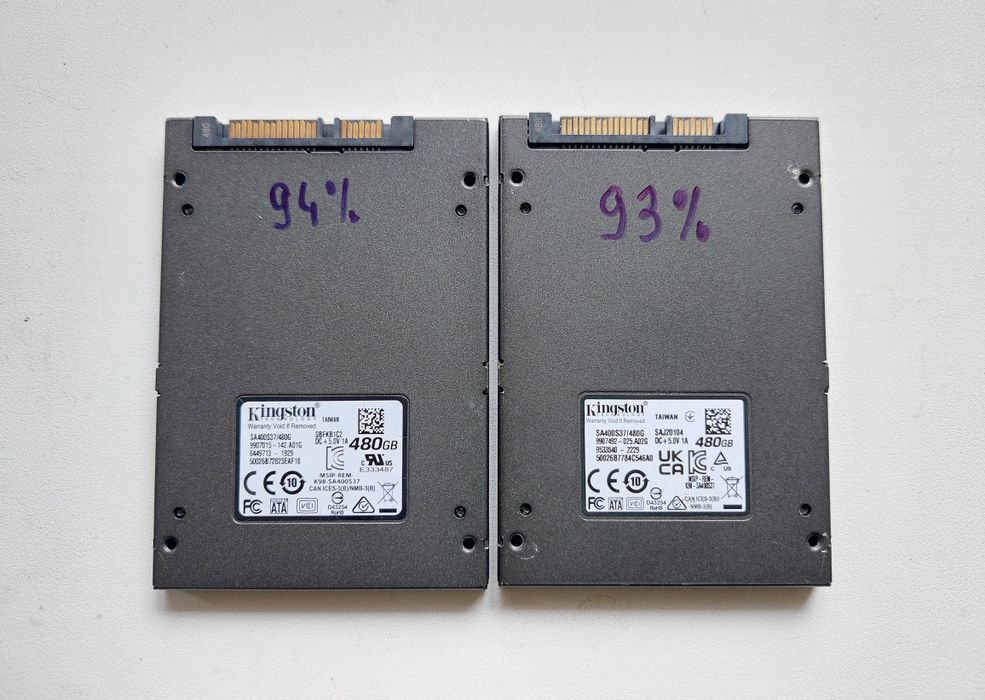 Ssd Kingston 480gb 93-94%