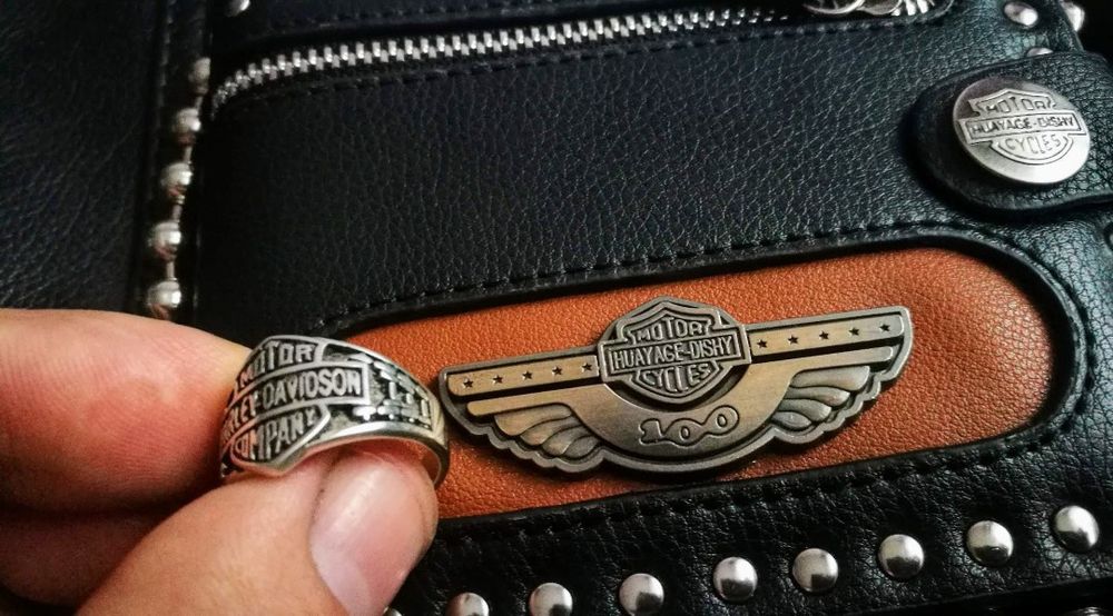 Chopper Cruiser Harley Davidson sygnet pierścień motocyklowy biżuteria