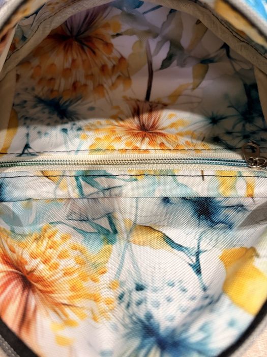 Nerka L – czarna eko skóra i chusta Woven Wings