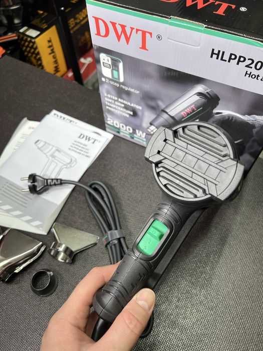 Строительный фен DWT HLPP20-600 + насадки На 2000 Вт