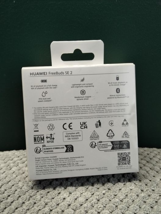 Nowe słuchawki Huawei FreeBuds SE 2 białe 24 miesiące gwarancji