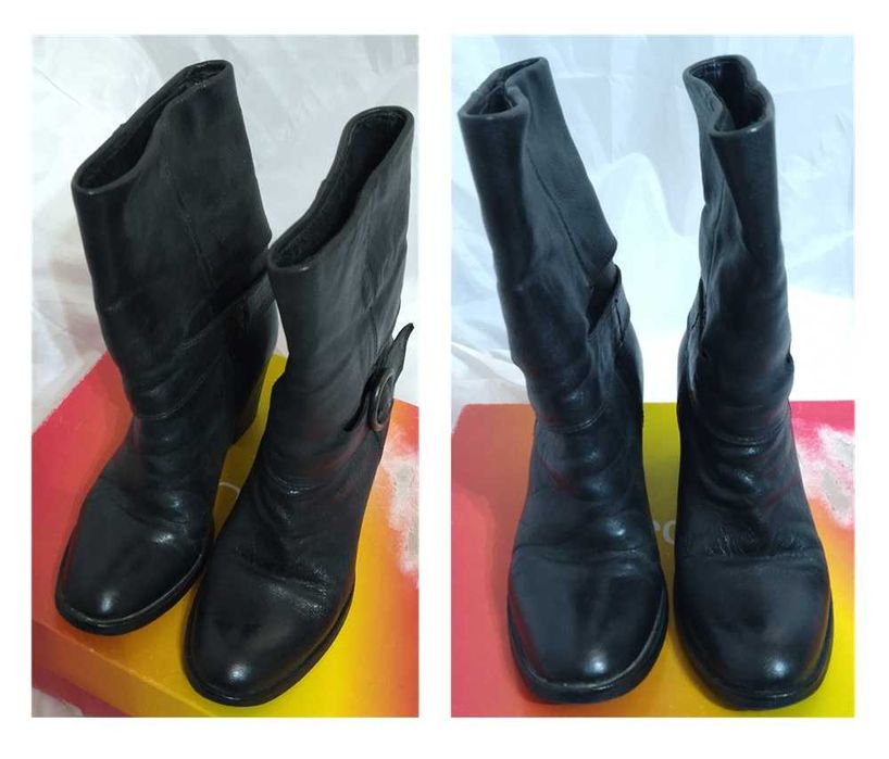 Prof Botas de cano médio Pretas Tam 38