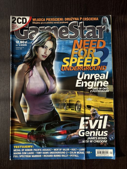 GameStar nr 1/2005 magazyn/czasopismo o grach (artykuł o Need for Speed Underground 2)