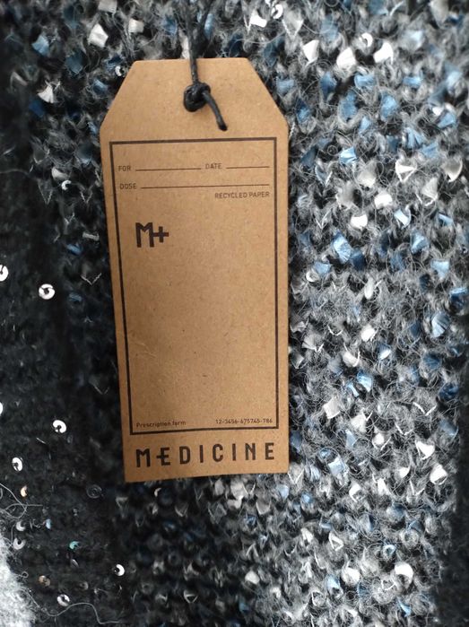 Medicine sweter damski - kardigan z cekinami, rozmiar M