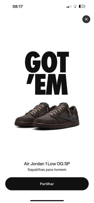 Travis scott velvet brown Completamente novas