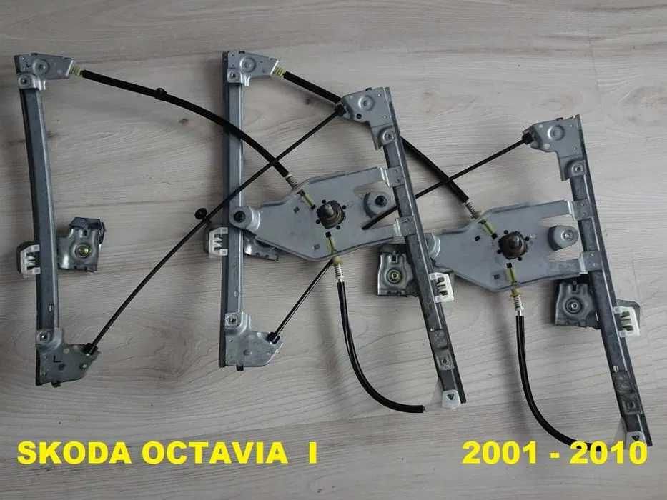 Podnośnik Mechanizm Szyby Skoda Octavia I 2001-2010 Przód Lewy Manualny [5a]