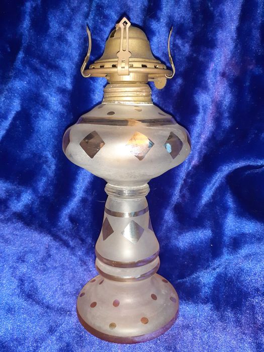 Candeeiro de  Petróleo Antigo Raro Casca de Cebola