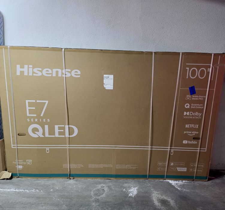 TELEVISÃO HISENSE DE 100' polegadas E7 QLED nova na caixa com garantia