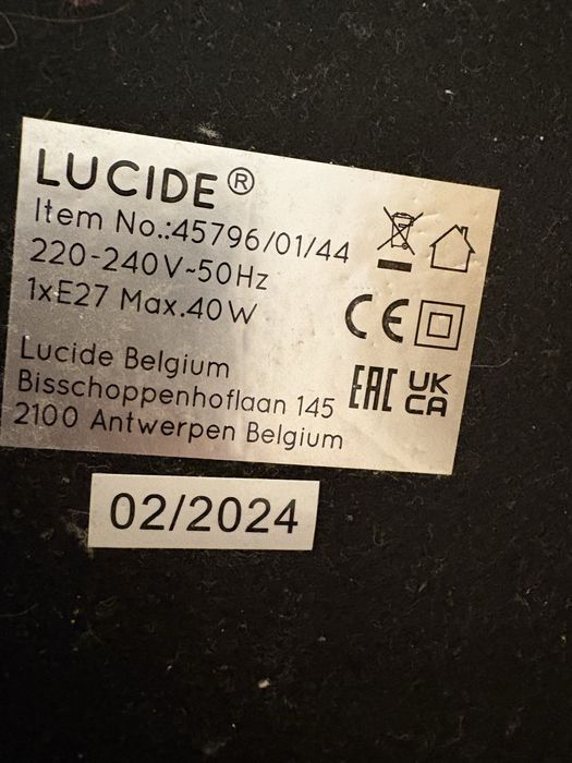 Lampy „grzybki” marki LUCIDE (stołowa i stojąca)