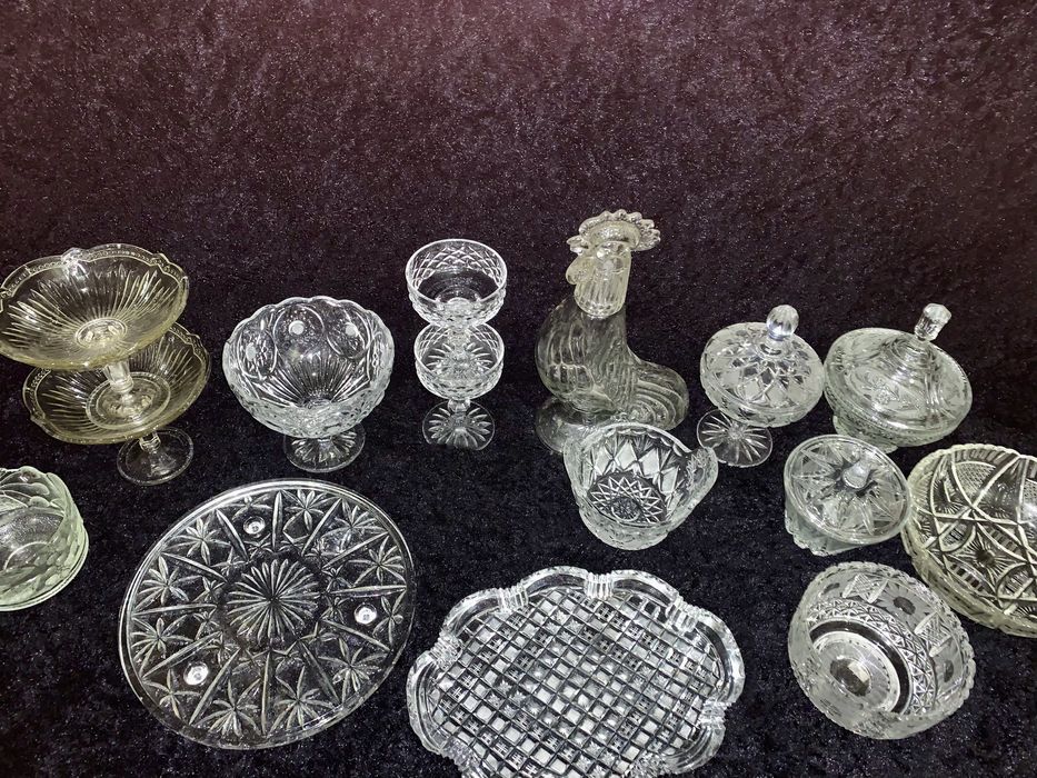 Ваза ведро салатник  конфетница солянка хрусталь