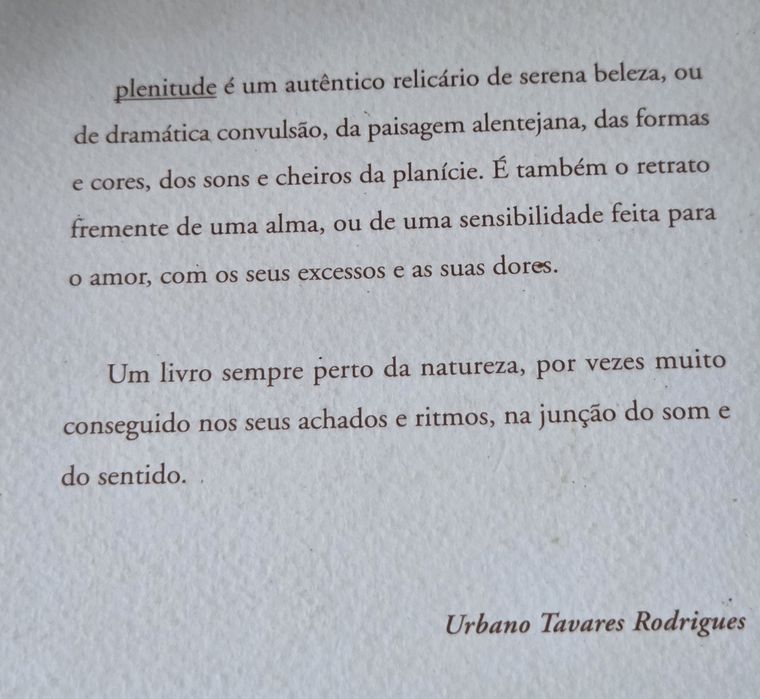 Livro Plenitude de Maria José Lascas Fernandes