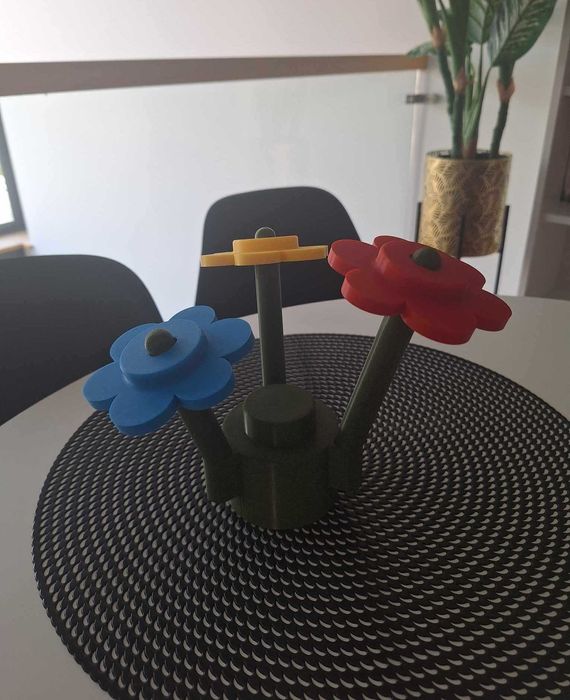 Roślina kwiatek inspirowany LEGO figurka kolekcjonerska