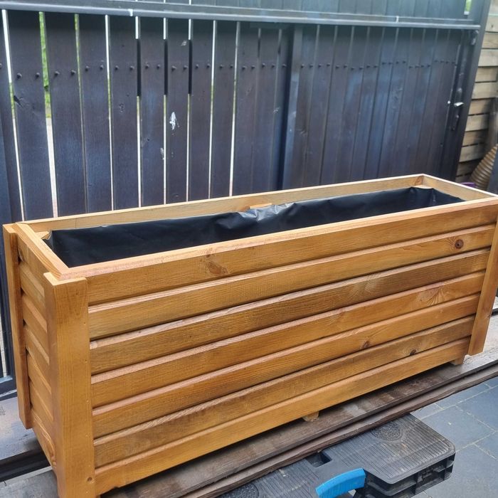 Skrzynka drewniana donica do ogrodu na kwiaty na balkon taras