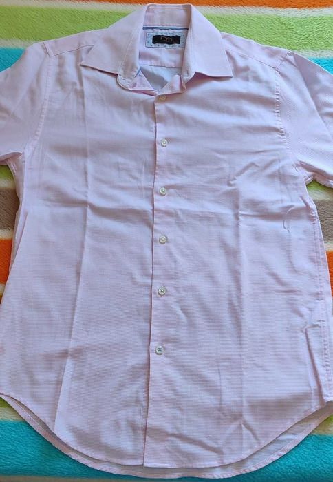 Camisa Rosa Homem - Milano | Tamanho S | Slim Fit [Nova]