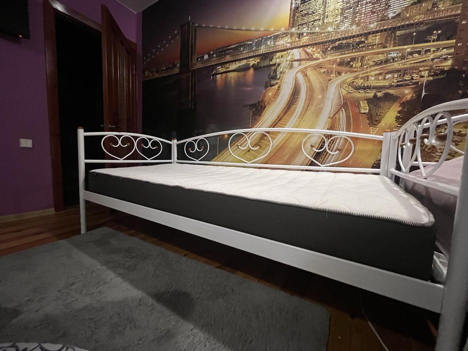 Кравать.Ліжко  залізне  + матрац