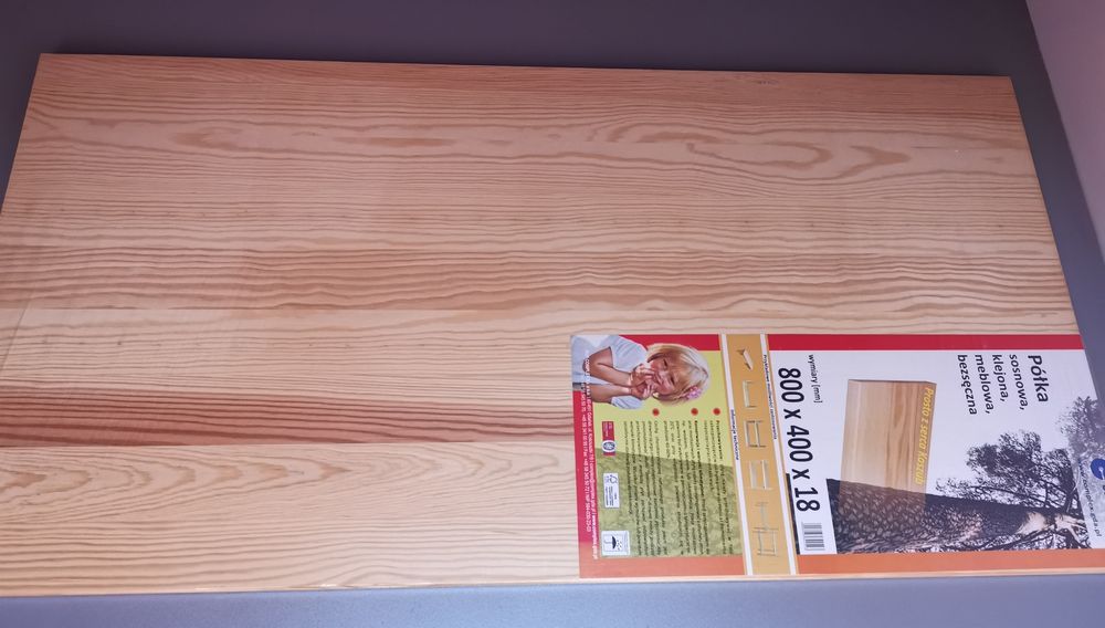 Deska sosnowa 800x400x18mm, półka