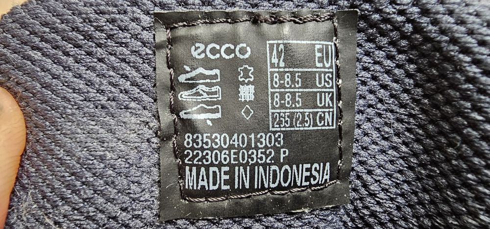 ECCO męskie granatowe skórzane buty rozmiar 42 wkładka 26,5cm