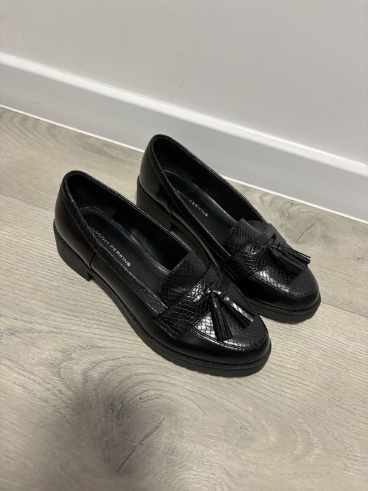 Buty damskie loafersy wsuwane dorothy perkins rozmiar 37 czarne