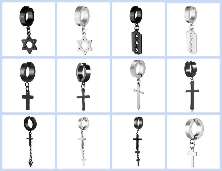 СУПЕР Пірсинг обманка без проколу, фейк пірсинг, кліпса, сережка в ухо