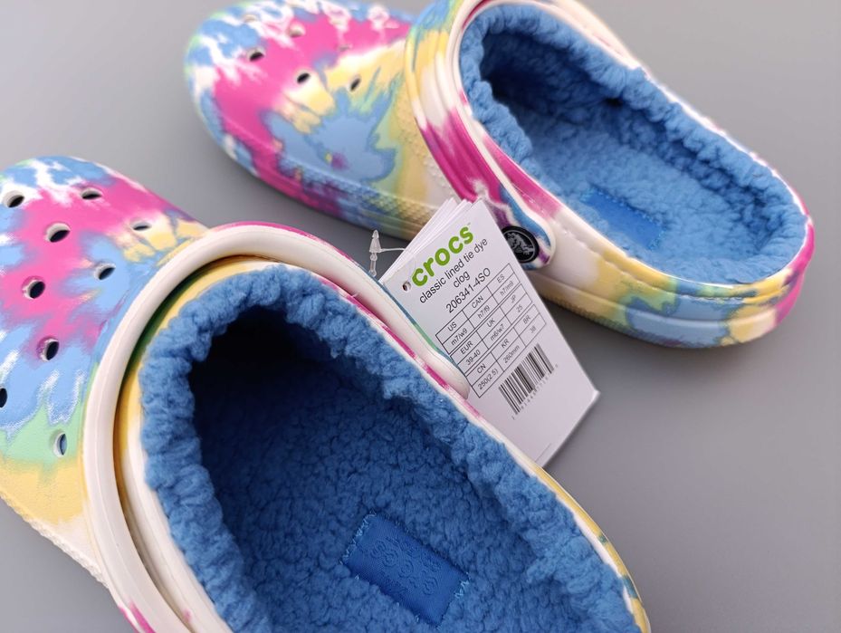 Крокси Crocs Classic Tie-Dye Lined Clog (35-41) Оригінал!
