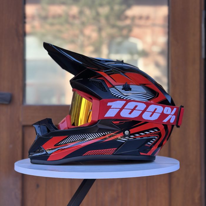 +Подарунок! Мото шолом EDX / Шлем для мотоцикла / Эндуро шлем