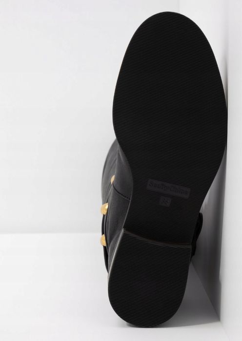 SEE BY CHLOE DAMSKIE SKÓRA kozaki czarne nowe 35 złote ćwieki