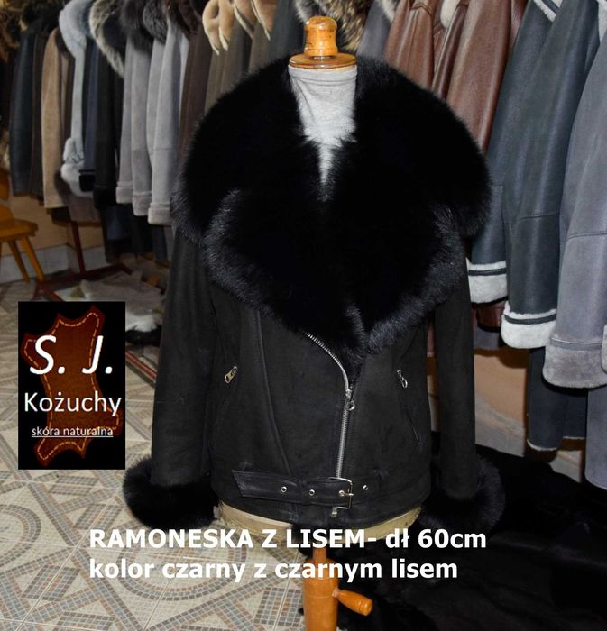 Kożuch naturalny RAMONESKA z lisem - PRODUCENT!!!