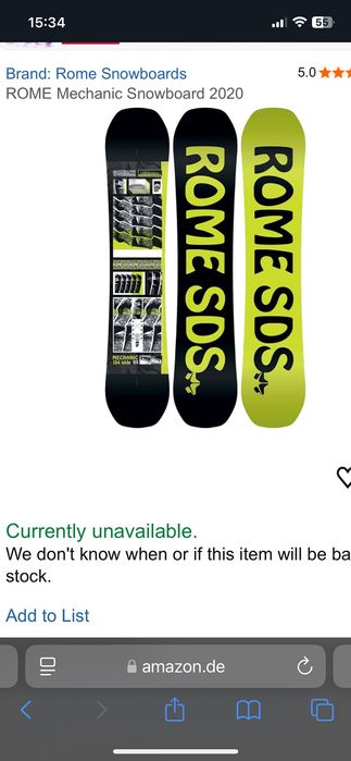 Сноуборд ROME SDS Mechanic 156 з кріпленнями