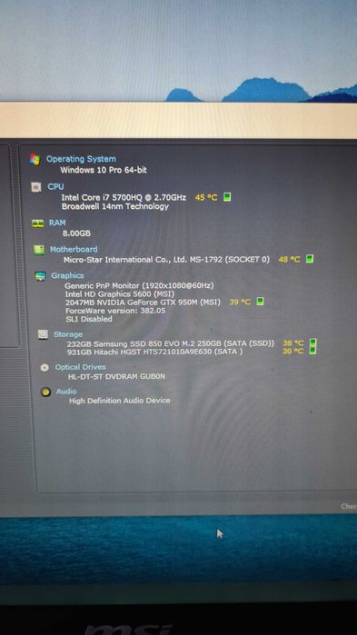 MSI GE72 2QL Apache64354259111683123