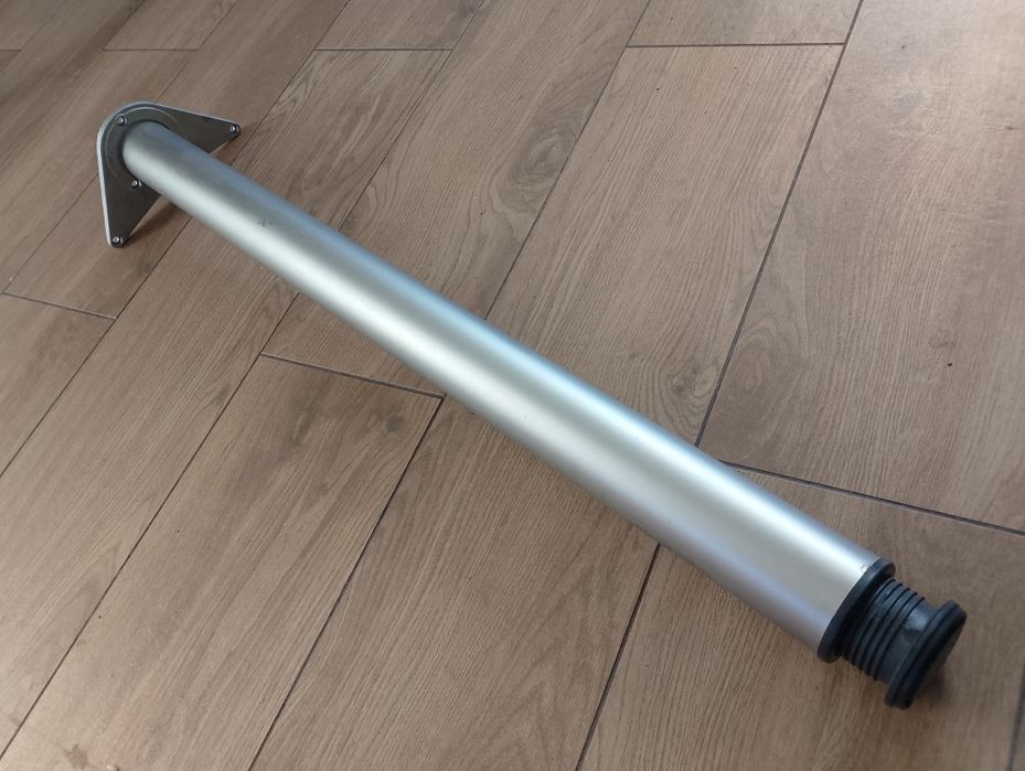 Złota noga do blatu stołu chromowana szczotkowania regulacja 81 - 84cm