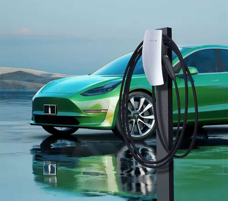 Poste Vertical para Wallbox/ Carregador eletrico - Universal  Exterior